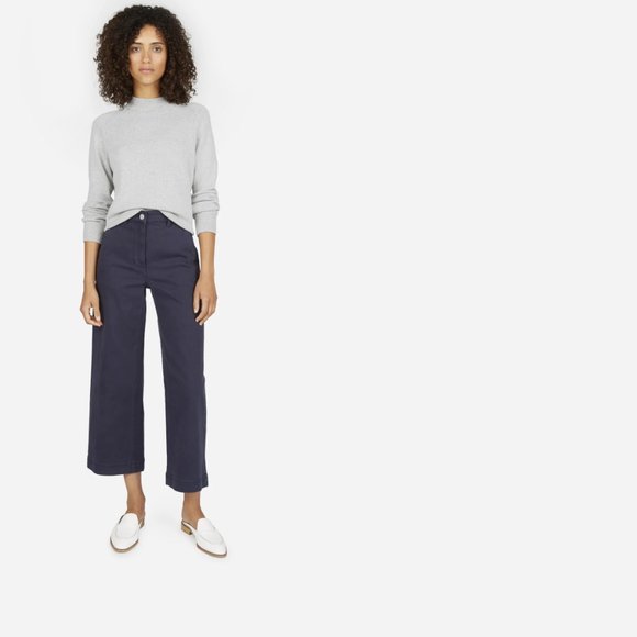 Everlane Cotton Mockneck Crop Sweater - Picture 2 of 5
